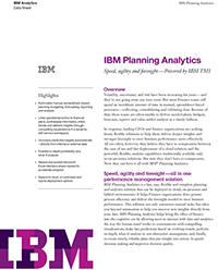 IBM Planning Analytics Data Sheet